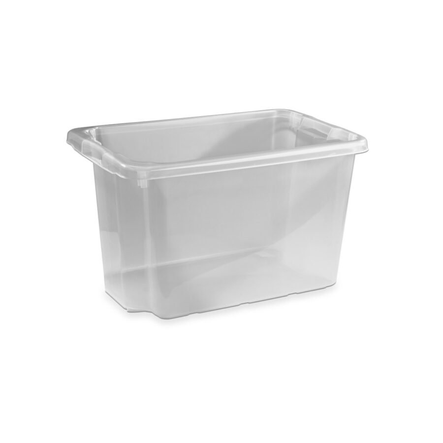 Plastikinė dėžė 55l skaidri