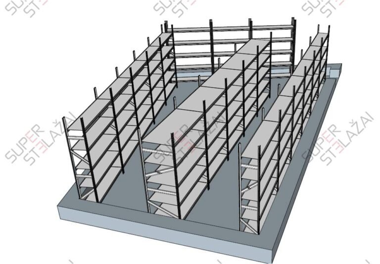 Nr. 4 Mokslo sala - Projektas sandėliavimo lentynų